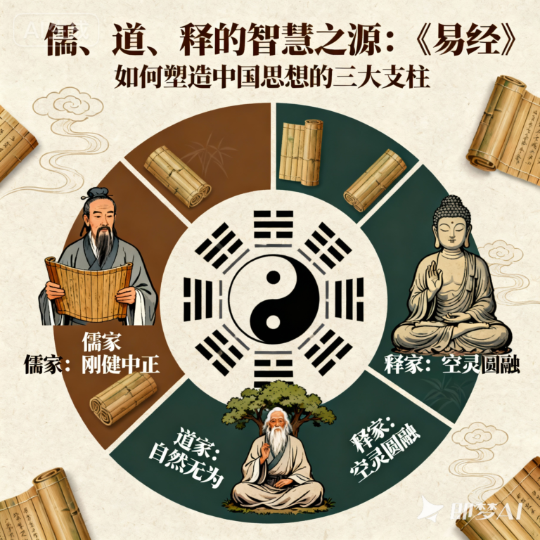 《易经》如何塑造中国思想的三大支柱图片