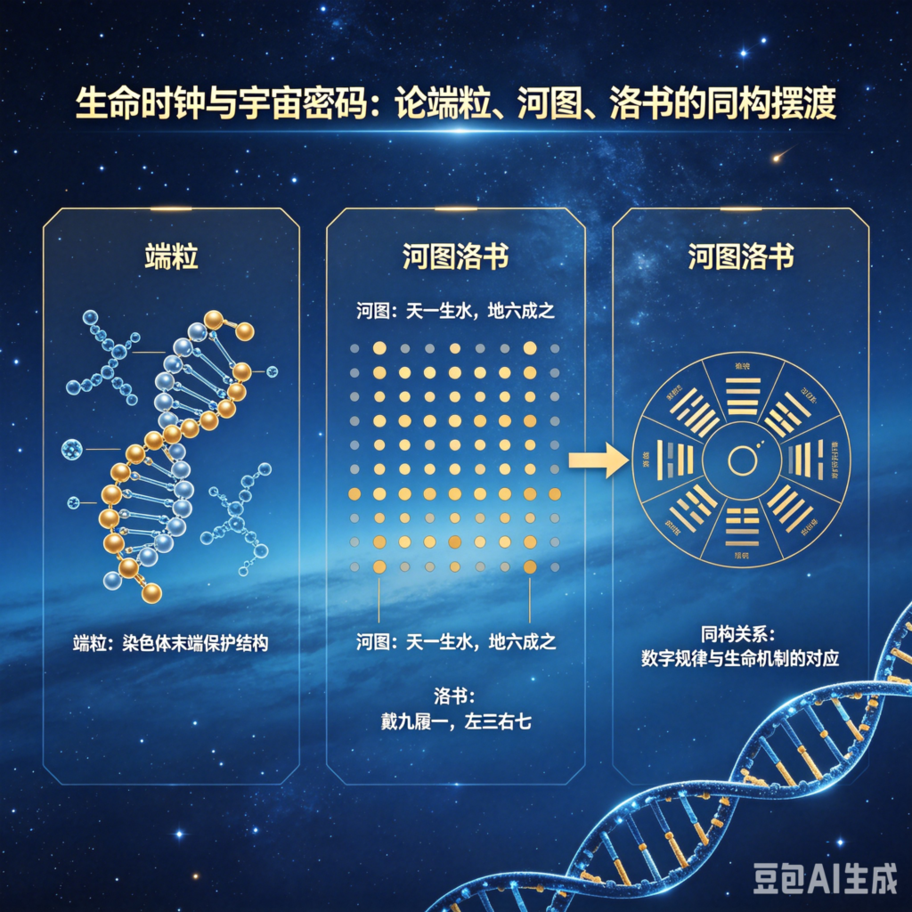 生命时钟与宇宙密码：论端粒、河图、洛书的同构摆渡