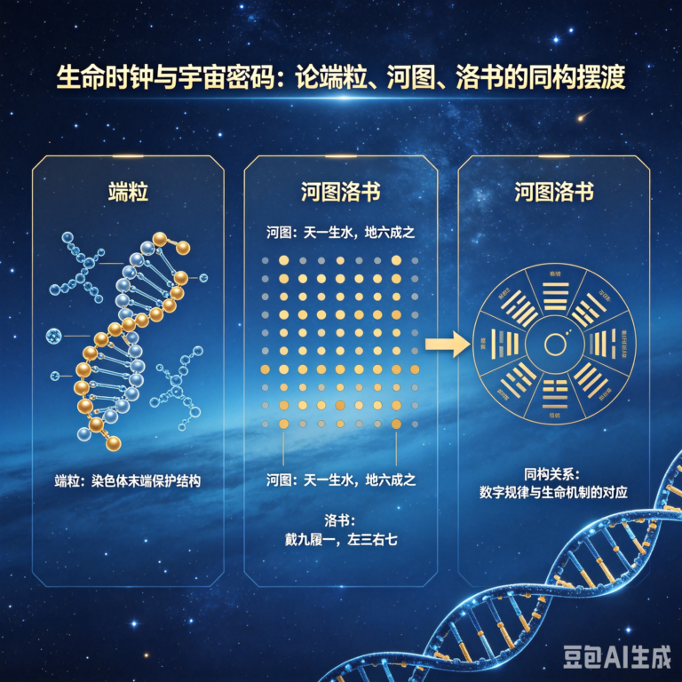 生命时钟与宇宙密码：论端粒、河图、洛书的同构摆渡